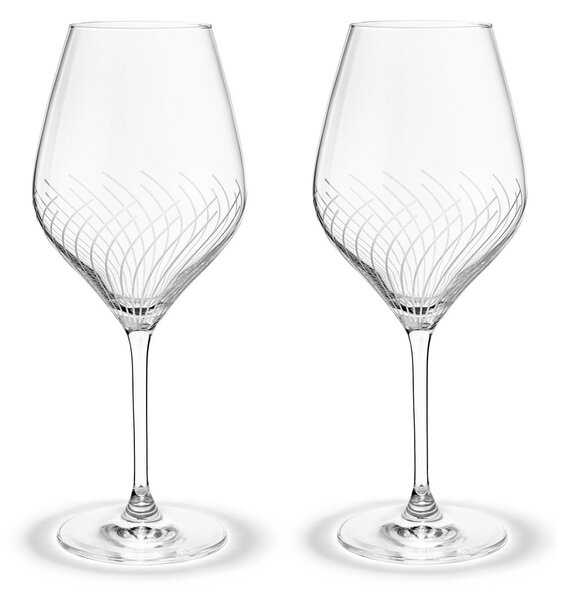 Holmegaard Cabernet Lines red wine glass 52 cl 2-pack Clear