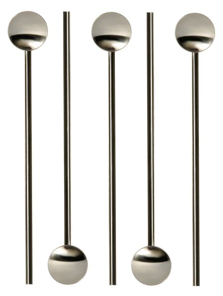 Dorre Tor cocktailspoon with straw 20 cm 6-pack Stainless steel