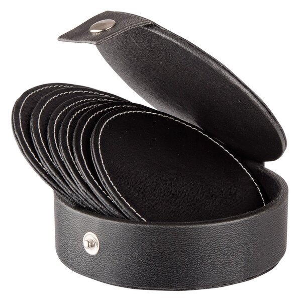 Dorre Visby coaster Ø10 cm 6-pack Black