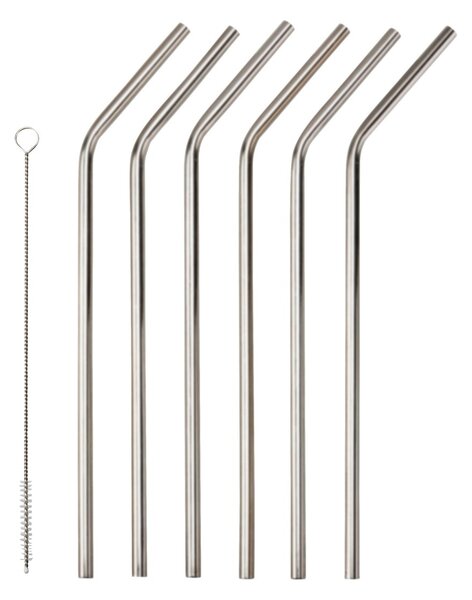 Dorre Corrigan straw 23 cm 6-pack Stainless steel