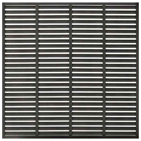 Louver Fence WPC 180x180 cm Dark Grey