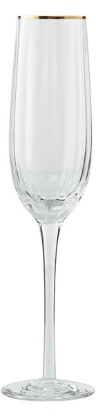 Lene Bjerre Claudine champagne glass 23.5 cl Clear-light gold