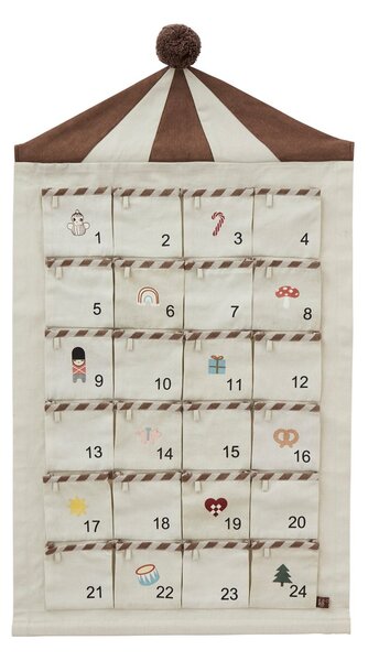 OYOY Circus Christmas Christmas calender 50x85 cm Beige-brown