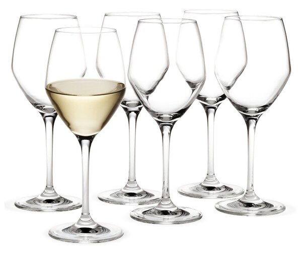 Holmegaard Perfection white wine glass 32 cl 6 pack Clear