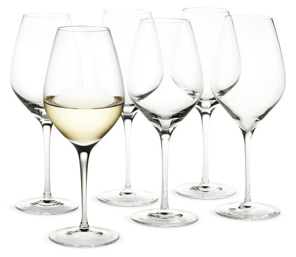 Holmegaard Cabernet white wine glass 36 cl 6 pack Clear