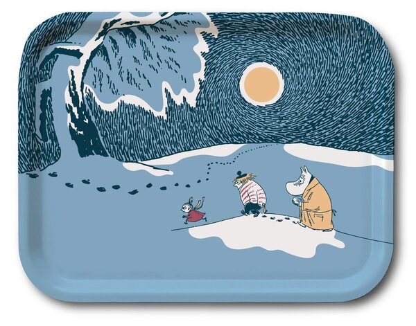 Opto Design Snow moonlight Moomin tray winter 2021 20x27 cm