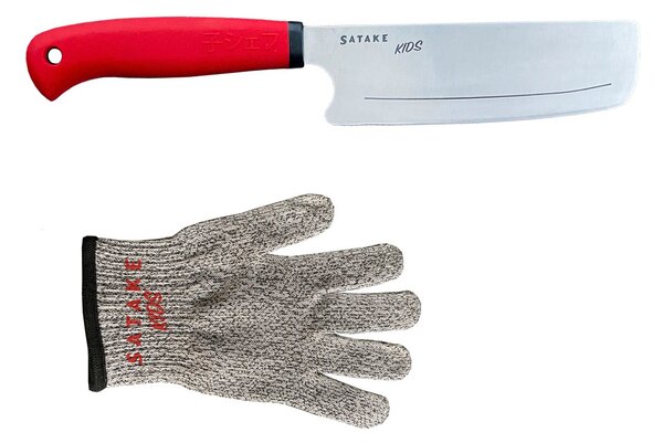 Satake Satake Kids child knife & cut-resistant mitten 2 pieces