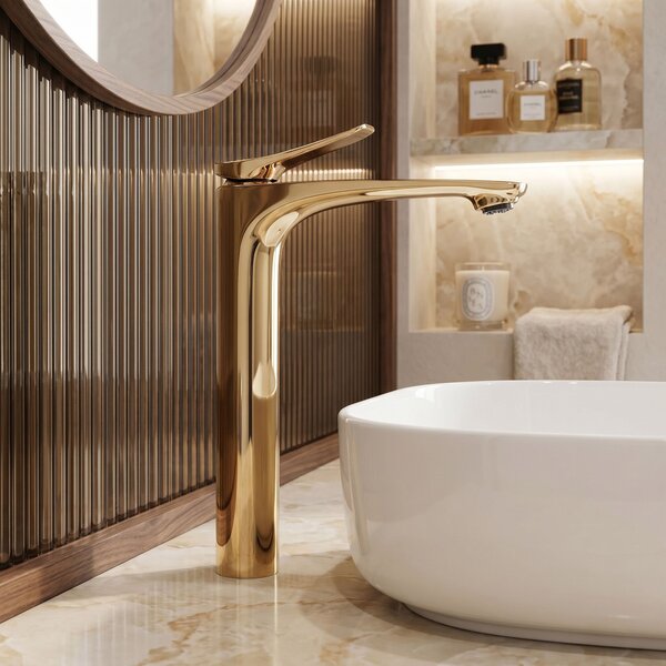 Bathroom faucet PREMIUM Rea Vision Gold High
