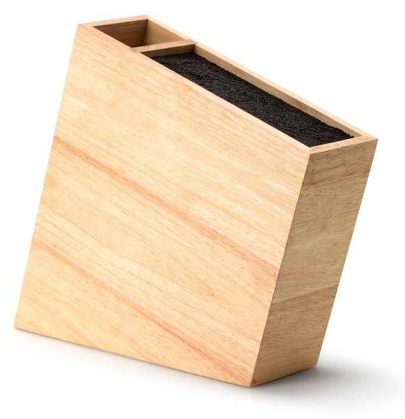 Continenta Flexible sloping knife block with extra compartments Bambu