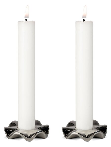 Sagaform Signe candle sticks 2-pack Silver