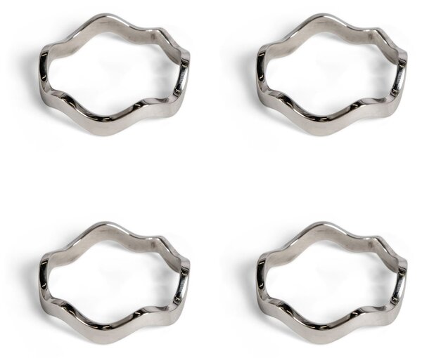 Sagaform Anna napkin ring 4-pack Silver