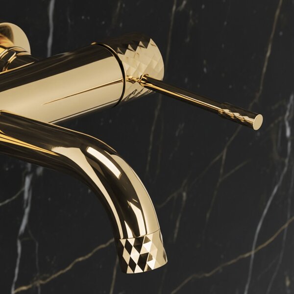 Bathroom faucet Rea Lungo Diamond Gold