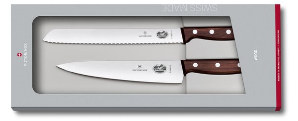 Victorinox Wood knife set bread knife & knife Stainless steel-maple