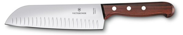 Victorinox Wood santoku knife fluted blade 17 cm Stainless steel-maple