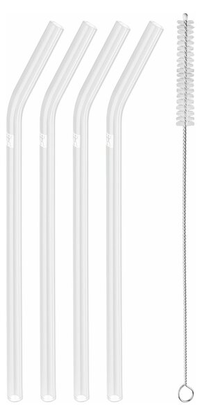 Zwilling Zwilling Sorrento straws with bend 4-pack Clear