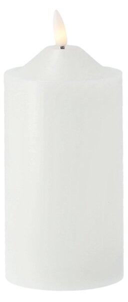 Scandi Essentials Bright block candle LED 17 cm White