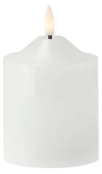 Scandi Essentials Bright block candle LED 12 cm White