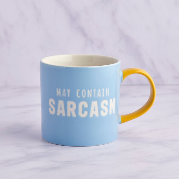 May Contain Sarcasm Mug Blue/White
