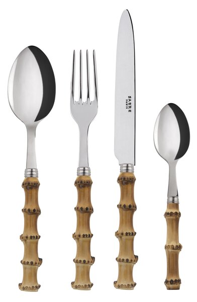 SABRE Paris Panda cutlery 24 pieces Stainless steel-bamboo