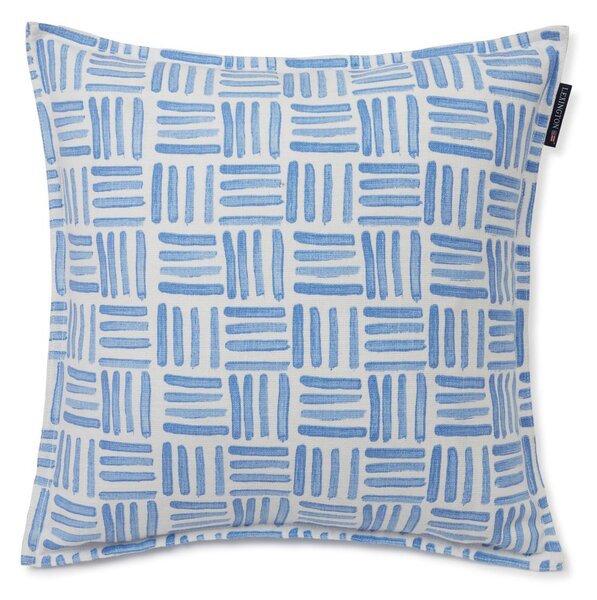 Lexington Graphic Printed Cotton Canvase pillowcase 50x50 cm Blue-White