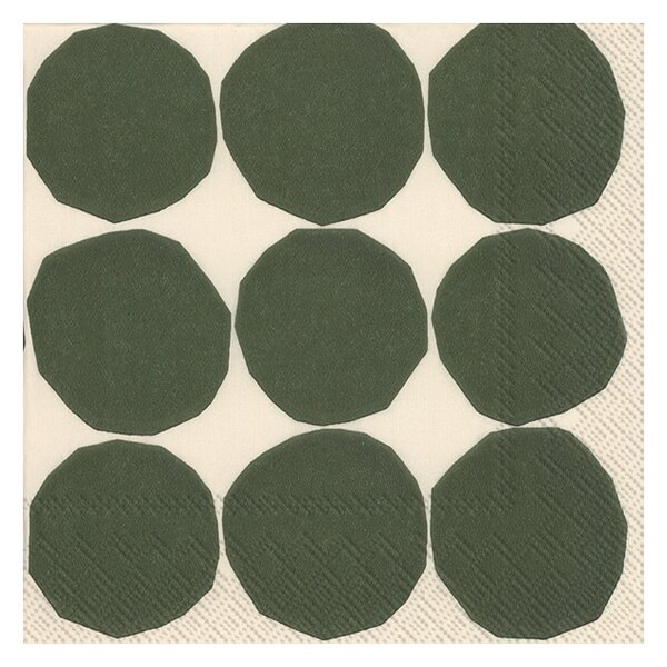 Marimekko Kivet napkin 33x33 cm 20-pack White-green