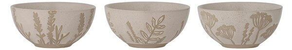 Bloomingville Primrose bowl Ø11.5 cm 3 pieces Natural