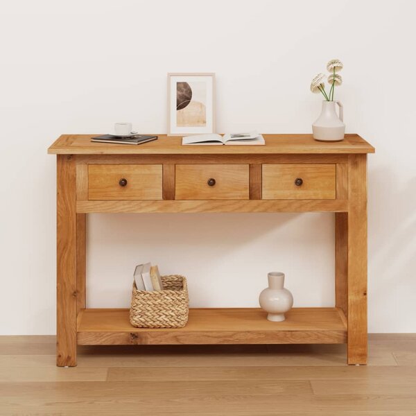 Console Table 110x35x75 cm Solid Oak Wood