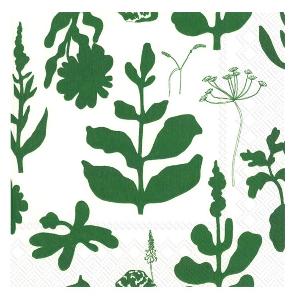 Marimekko Elokuun Varjot napkin 33x33 cm 20-pack Green