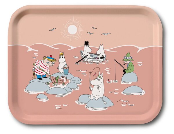 Opto Design Fiske Moomin summer 2022 tray 20x27 cm Pink