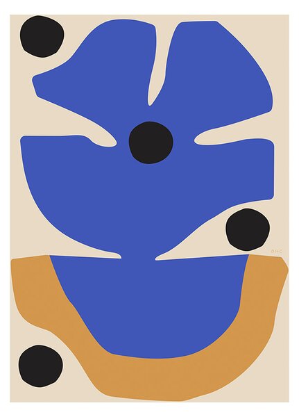 Paper Collective Flor Azul poster 30x40 cm