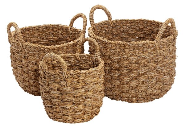 Dixie Esther storage basket round 3-pack Natural