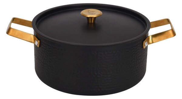 Vargen & Thor Arvet hammered black casserole with lid Mio. 4 L