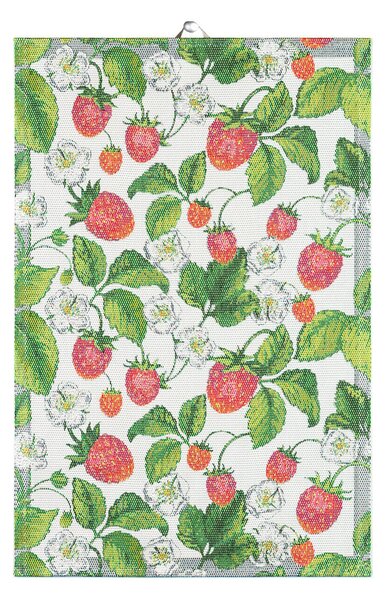 Ekelund Linneväveri Jordgubbar kitchen towel 40x60 cm Multi