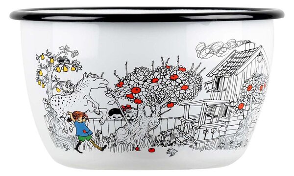 Muurla Pippi The Way Home enamel bowl 2 liter White