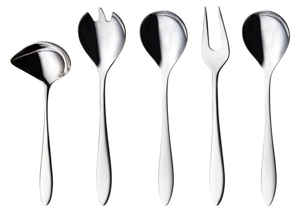 Hardanger Bestikk Fjord serving set 5 pieces Stainless steel