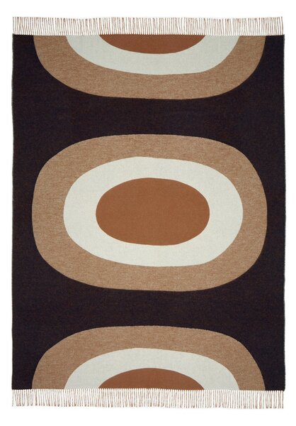 Marimekko Melooni throw 130x170 cm Brown-off white-dark blue