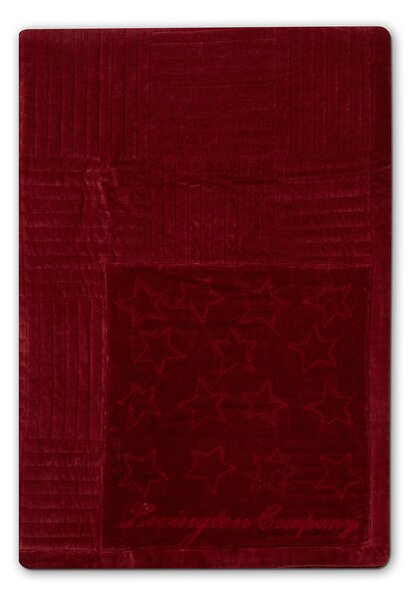 Lexington Quilted Cotton Velvet Star throw 160x240 cm Red