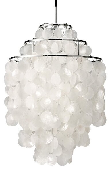 Verpan Fun 1 DM pendant lamp Mother of pearl, chrome