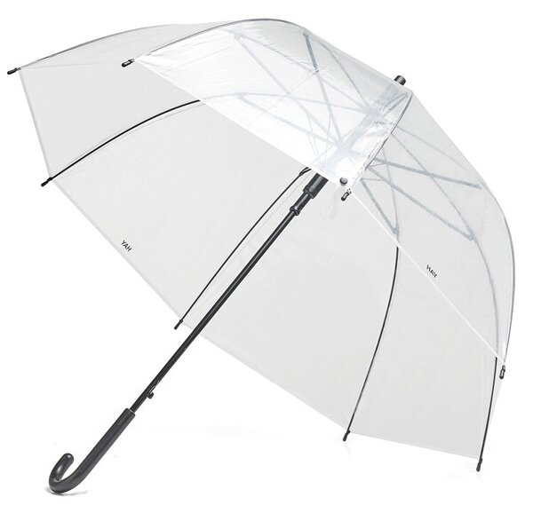 HAY Canopy umbrella Clear, black aluminium handle