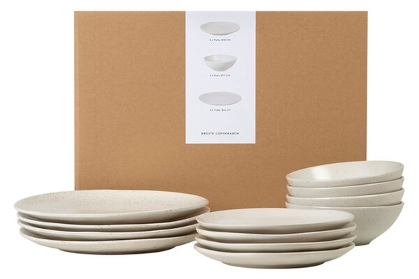 Broste Copenhagen Nordic Vanilla dinner service set 12 pieces