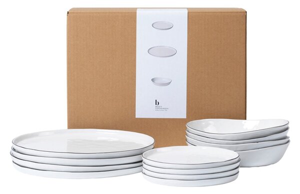 Broste Copenhagen Nordic Salt dinner service set 12 pieces