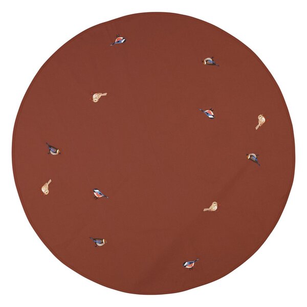 Broste Copenhagen Bird Christmas tree rug Smoked paprika