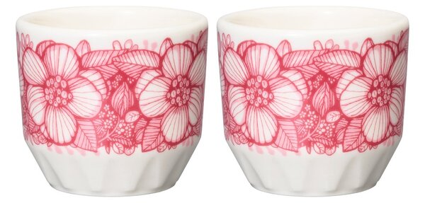 Arabia Huvila egg cup 2-pack Pink-white