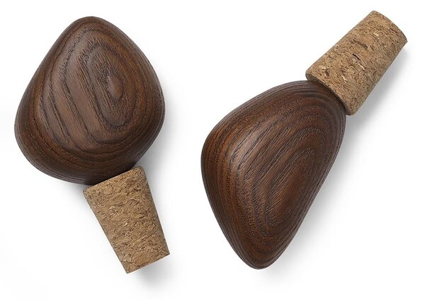 Ferm LIVING Cairn wine stopper 2-pack dark brown