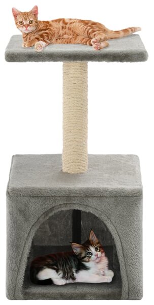 Cat Tree with Sisal Scratching Post 55 cm Grey