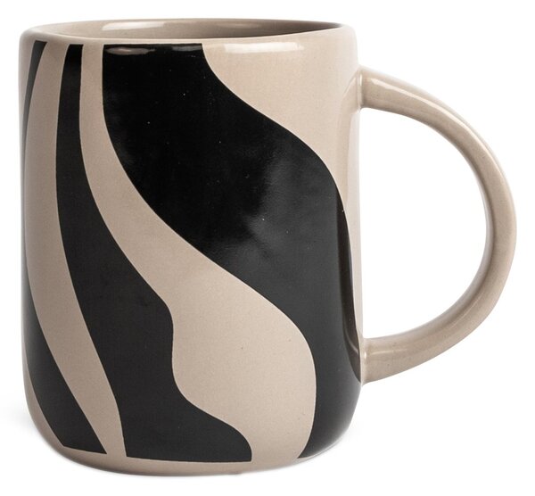 Byon Liz mug zebra 28 cl Beige-black