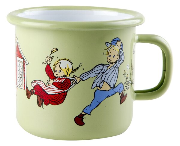 Muurla Emil and Ida enamel mug 2.5 dl Green