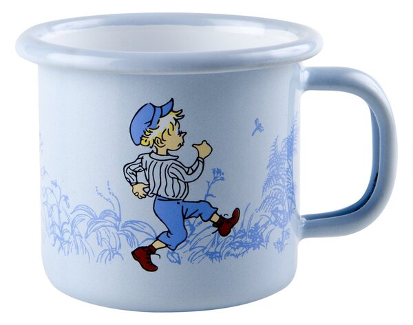 Muurla Emil in Lönneberga enamel mug 1.5 dl Light blue