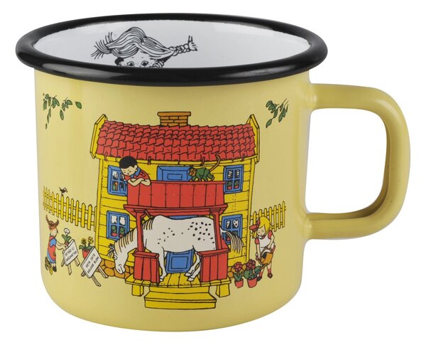 Muurla Villa Villekulla enamel mug 3.7 dl Yellow