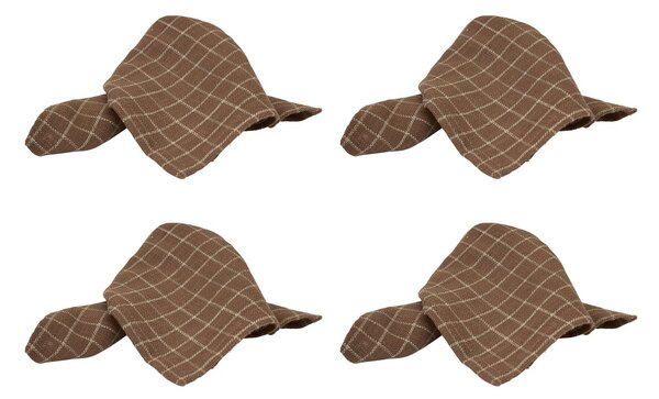 Boel & Jan Lunnevik small cotton napkins 40x40 cm 4-pack Brown